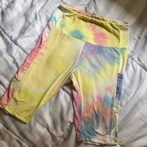 Tie-dye Biker Shorts with Pockets